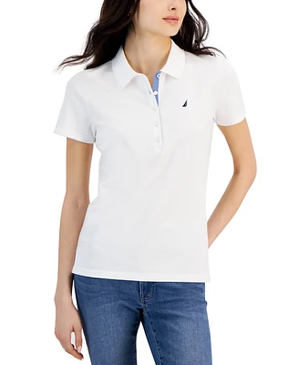 Nautica Jeans Women's Short-Sleeve Polo-Collar Shirt
