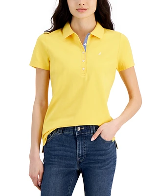 Nautica Jeans Women's Short-Sleeve Polo-Collar Shirt