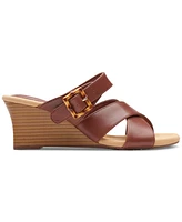 Clarks Women's Kyarra Judi Strappy Slip-On Wedge Sandals