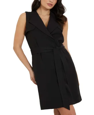 Guess Women's Everly Sleeveless Belted Trench Dress
