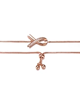 Gigi Girl Stunning Teens/Young Adults 18K Rose Gold Plated Infinity Love Adjustable Bracelet