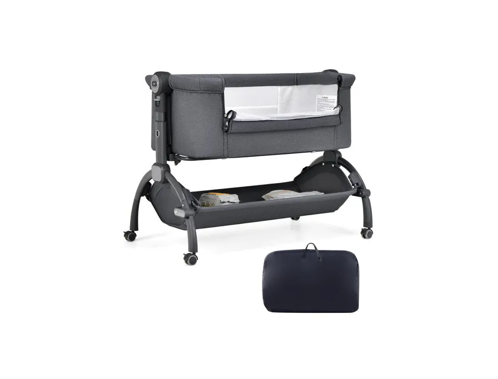 3-in-1 Baby Bassinet with Double-Lock Design and Adjustable Heights
