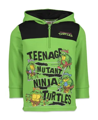 Teenage Mutant Ninja Turtles Leonardo Michelangelo Raphael Half Zip Hoodie Toddler|Child Boys