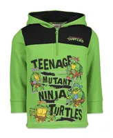 Teenage Mutant Ninja Turtles Little Boys Leonardo Michelangelo Raphael Half Zip Hoodie Toddler|Child