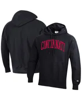 Men's Champion Black Cincinnati Bearcats Team Arch Reverse Weave Pullover Hoodie