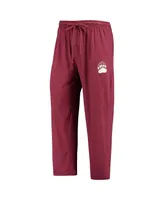 Men's Concepts Sport Maroon, Heathered Charcoal Distressed Montana Grizzlies Meter Long Sleeve T-shirt and Pants Sleep Set