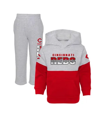 Toddler Boys and Girls Red, Heather Gray Cincinnati Reds Two-Piece Playmaker Set
