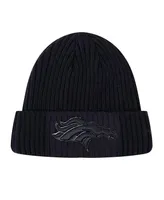 Men's Pro Standard Denver Broncos Triple Black Cuffed Knit Hat