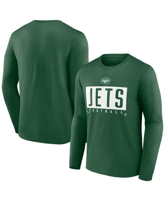 Men's Fanatics Green New York Jets Big and Tall Wordmark Long Sleeve T-shirt