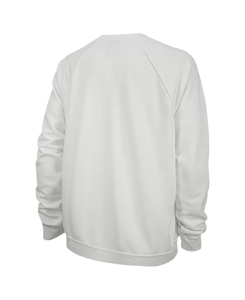Women's Nike White Colorado Buffaloes We Here Varsity Raglan Pullover Sweatshirt