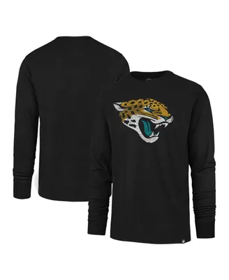 Men's '47 Brand Black Distressed Jacksonville Jaguars Premier Franklin Long Sleeve T-shirt