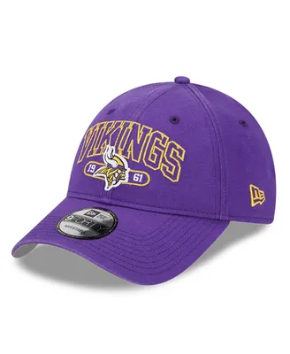 Men's New Era Purple Minnesota Vikings Outline 9FORTY Snapback Hat