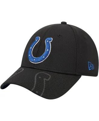 Men's New Era Black Indianapolis Colts Top Visor 9FORTY Adjustable Hat