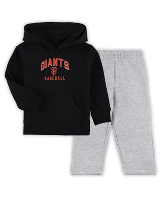 Toddler Boys Black, Gray San Francisco Giants Play-By-Play Pullover Fleece Hoodie and Pants Set