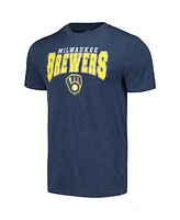 Men's Concepts Sport Charcoal, Navy Milwaukee Brewers Meter T-shirt and Pants Sleep Set