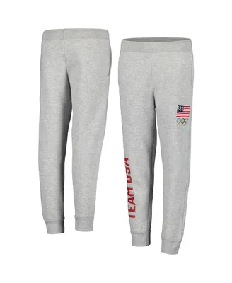 Big Boys Gray Team Usa Holiday Rings Jogger Pants