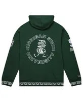 Men's Mitchell & Ness Green Michigan State Spartans 125th Basketball Anniversary Team Origins Pullover Hoodie