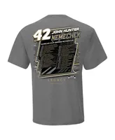 Men's Checkered Flag Sports Heather Charcoal John Hunter Nemechek 2024 Nascar Cup Series Schedule T-shirt