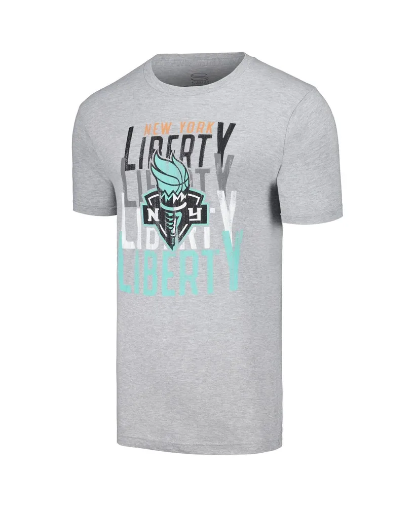 Men's and Women's Stadium Essentials Heather Gray New York Liberty Dedication T-shirt