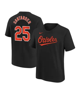 Big Boys Nike Anthony Santander Black Baltimore Orioles Player Name and Number T-shirt
