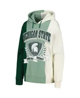 Women's Gameday Couture Green Michigan State Spartans Hall of Fame Colorblock Pullover Hoodie