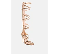 Gossip Dramatic Strappy Stiletto Heels Sandals