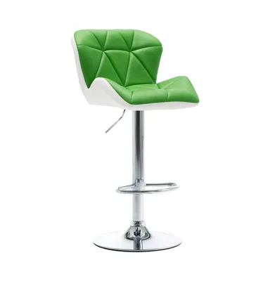 Bar Stool Green Faux Leather