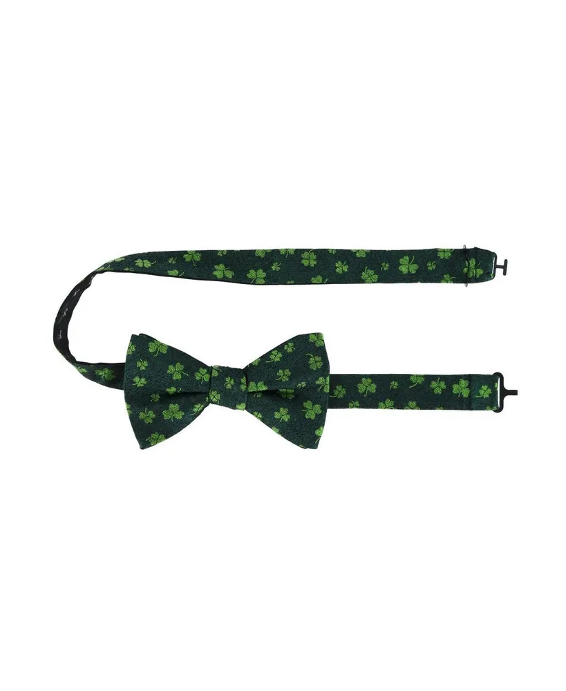 Trafalgar Green Shamrock Novelty Silk Bow Tie