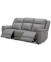 Addyson 88" 3-Pc. Leather Sofa with 2 Zero Gravity Recliners Power Headrests & 1 Armless Chair, Created for Macy's