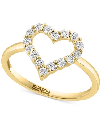 Effy Diamond Open Heart Ring (3/8 ct. t.w.) in 14k Gold