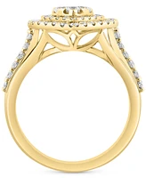 Effy Diamond Halo Cluster Heart Ring (1-1/20 ct. t.w.) in 14k Gold