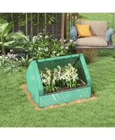 Outsunny Raised Garden Bed with Small Greenhouse