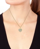 Effy Diamond Pave Heart 18" Pendant Necklace (5/8 ct. t.w.) in 14k Gold