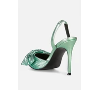 kiki bow embellished slingback sandals