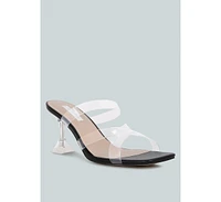 Womens Star Ivy Clear Spool Heeled Sandal