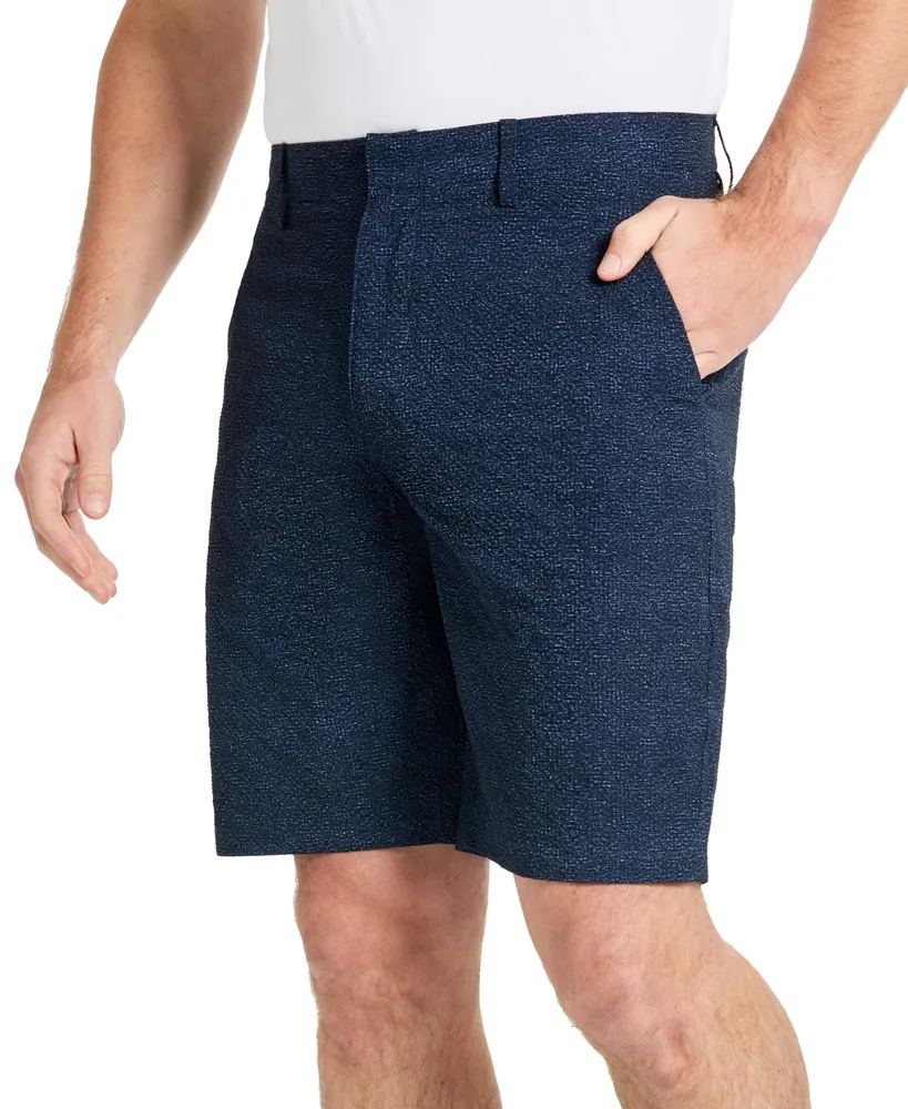 Kenneth Cole Men's Stretch Printed Seersucker Shorts