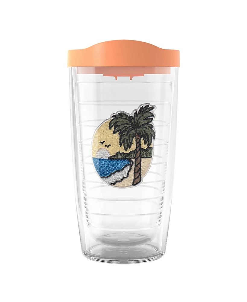 Tervis A Day In The Tropics Made in Usa Double Walled Insulated Tumbler Travel Cup Keeps Drinks Cold & Hot, 16oz, Sunrise