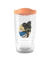 Tervis A Day In The Tropics Made in Usa Double Walled Insulated Tumbler Travel Cup Keeps Drinks Cold & Hot, 16oz, Sunrise