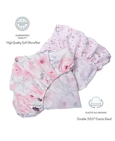 Bedtime Originals Floral Pink/Gray 2-Pack Fitted Crib/Toddler Sheet Set- Flower
