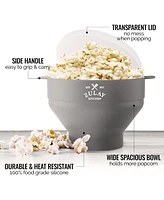 Collapsible Popcorn Maker with Lid