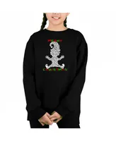 Christmas Elf - Big Girl's Word Art Crewneck Sweatshirt