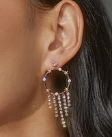 Ajoa by Nadri Cubic Zirconia Dreamcatcher Drop Hoop Earrings