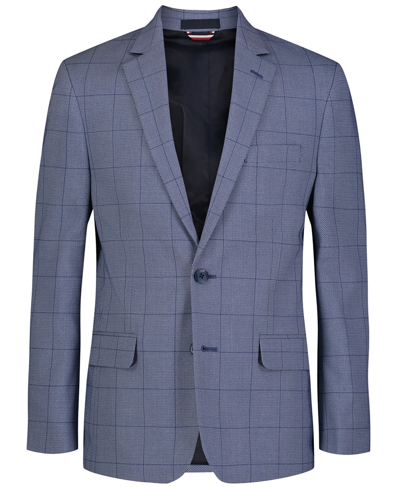 Tommy Hilfiger Big Boys Modern-Fit Stretch Windowpane Sport Coat