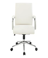 Office Star 41.25" Fabric, Chrome Mid Back Manager's Chair