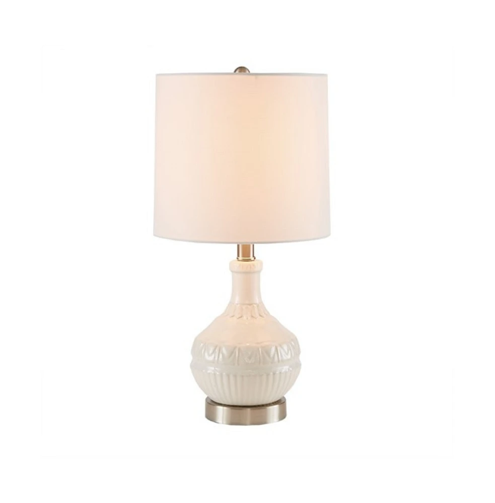 Home Outfitters White Table Lamp, Great for Bedroom, Living Room, Casual