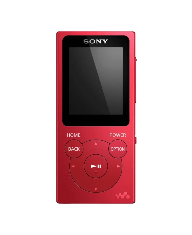 Sony Nw-E394 8GB Walkman Audio Player (Red) Bundle