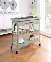 Office Star34" Wood, Steel Bridgeford Kitchen Island