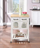 Office Star 34.25" Wood Stafford Kitchen Cart