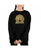 Dog - Big Girl's Word Art Crewneck Sweatshirt