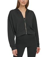 Dkny Sport Women's Textured-Jacquard Long-Sleeve Hoodie